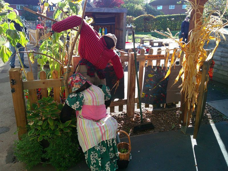 making scarecrows in rugby