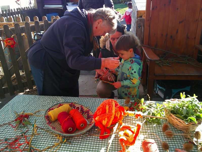 autumn activities at nursery with families in rugby